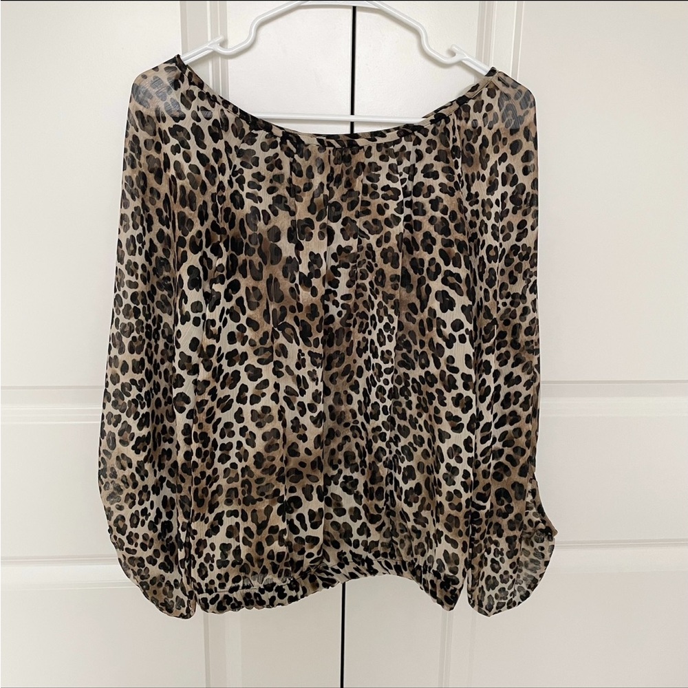Trac Blouse Top Leopard Print